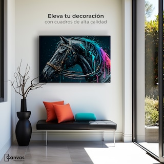 Foto 3 | Foto 3 | Cuadro Decorativo Canvas Caballo Cósmico 90x60