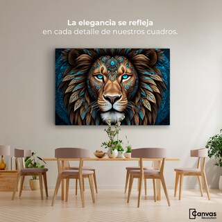 Foto 2 | Foto 2 | Cuadro Decorativo Canvas León Ojo Azules 90x60