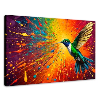 Foto 1 | Foto 1 | Cuadro Decorativo Canvas Colibrí Radiante 90x60