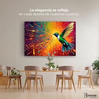 Foto 2 | Foto 2 | Cuadro Decorativo Canvas Colibrí Radiante 90x60