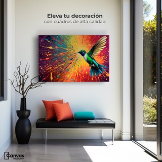 Foto 3 | Foto 3 | Cuadro Decorativo Canvas Colibrí Radiante 90x60