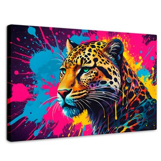 Foto 1 | Foto 1 | Cuadro Decorativo Canvas Depredador Neón 90x60