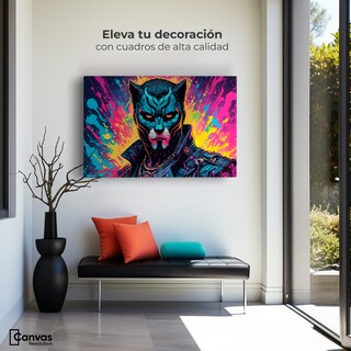 Foto 3 | Foto 3 | Cuadro Decorativo Canvas Destellos Felinos 90x60