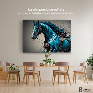Foto 2 | Foto 2 | Cuadro Decorativo Canvas Brillo Azul Equino 90x60