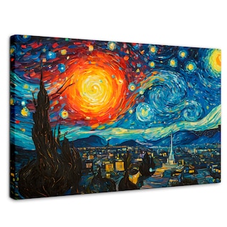 Foto 1 | Foto 1 | Cuadro Decorativo Canvas Cielo De Van Gogh 90x60