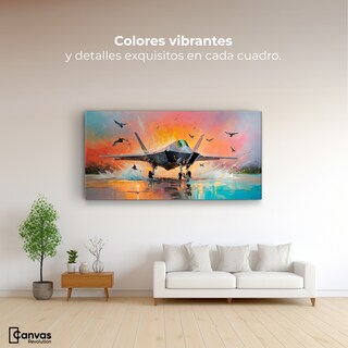 Foto 2 | Foto 2 | Cuadro Decorativo Canvas Jet Pista Aérea 140x70