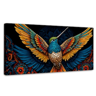 Foto 1 | Foto 1 | Cuadro Decorativo Canvas Explosión Colibríes 120x60