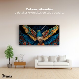 Foto 2 | Foto 2 | Cuadro Decorativo Canvas Explosión Colibríes 120x60