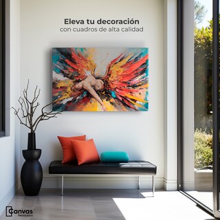 Foto 3 | Foto 3 | Cuadro Decorativo Canvas Ángel Caído Colores 90x60