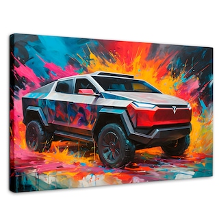 Foto 1 | Foto 1 | Cuadro Decorativo Canvas Cyber Colors Truck 90x60
