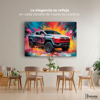 Foto 2 | Foto 2 | Cuadro Decorativo Canvas Cyber Colors Truck 90x60