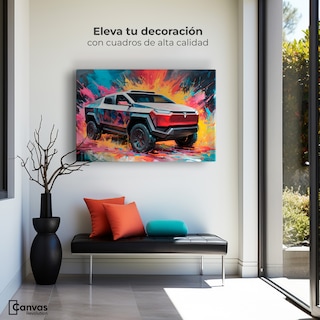 Foto 3 | Foto 3 | Cuadro Decorativo Canvas Cyber Colors Truck 90x60