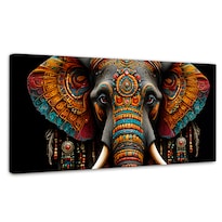 Cuadro Decorativo Canvas Elefante Místico 120x60