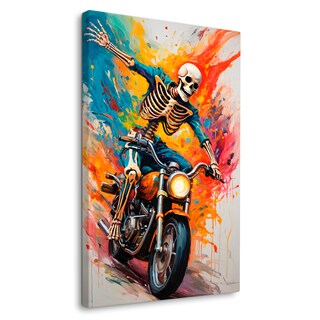 Foto 1 | Foto 1 | Cuadro Decorativo Canvas Biker Skeleton 60x90