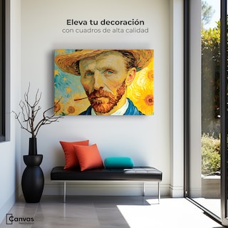Foto 3 | Foto 3 | Cuadro Decorativo Canvas Nocturno De Girasol 90x60