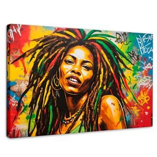 Foto 1 | Foto 1 | Cuadro Decorativo Canvas Retrato Rasta Urban 90x60