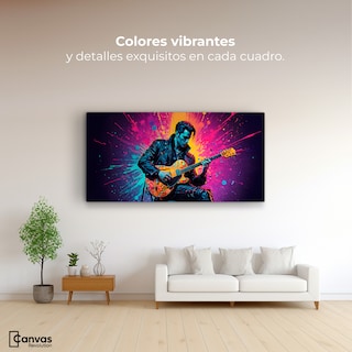 Foto 2 | Foto 2 | Cuadro Decorativo Canvas Guitarrista Colores 120x60