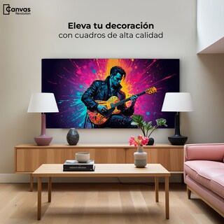 Foto 3 | Foto 3 | Cuadro Decorativo Canvas Guitarrista Colores 120x60