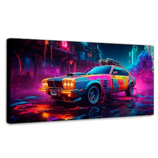 Foto 1 | Foto 1 | Cuadro Decorativo Canvas Coche Abstracto 120x60