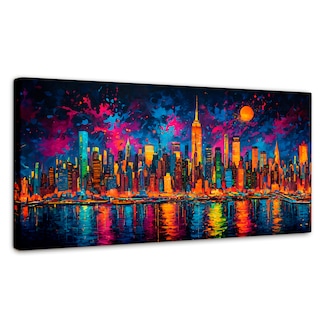 Foto 1 | Foto 1 | Cuadro Decorativo Canvas Vibrancia Nocturna 120x60