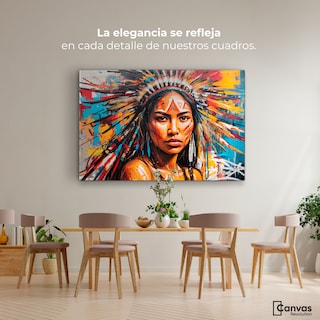 Foto 2 | Foto 2 | Cuadro Decorativo Canvas Nativo Colorido 90x60