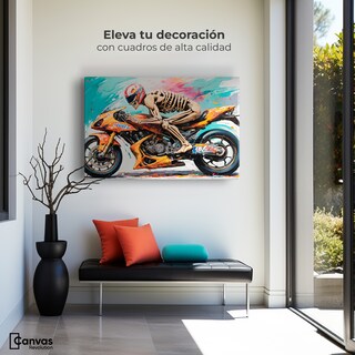 Foto 3 | Foto 3 | Cuadro Decorativo Canvas Cross Calavera 90x60