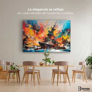 Foto 2 | Foto 2 | Cuadro Decorativo Canvas Buque Explosivo 90x60