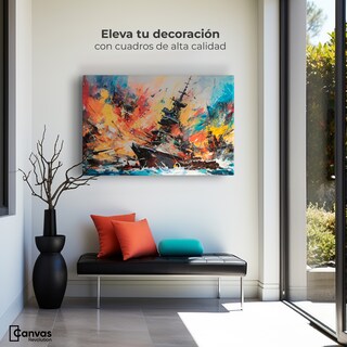 Foto 3 | Foto 3 | Cuadro Decorativo Canvas Buque Explosivo 90x60