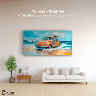 Foto 2 | Foto 2 | Cuadro Decorativo Canvas Vocho Vacacional 140x70