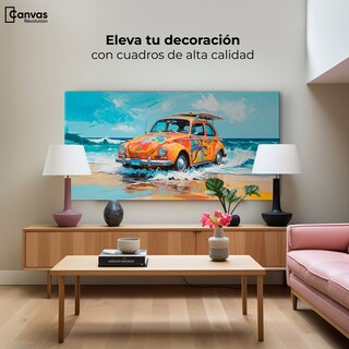 Foto 3 | Foto 3 | Cuadro Decorativo Canvas Vocho Vacacional 140x70
