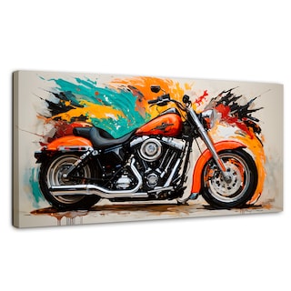 Foto 1 | Foto 1 | Cuadro Decorativo Canvas Motocicleta Clásica 140x70