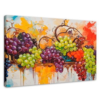 Foto 1 | Foto 1 | Cuadro Decorativo Canvas Uvas Coloridas 90x60