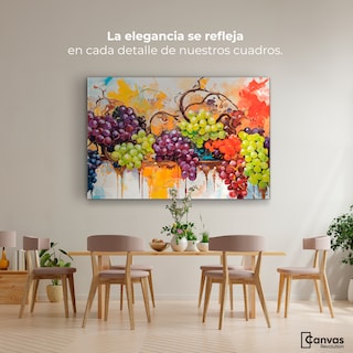 Foto 2 | Foto 2 | Cuadro Decorativo Canvas Uvas Coloridas 90x60