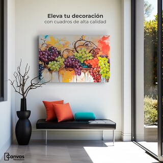 Foto 3 | Foto 3 | Cuadro Decorativo Canvas Uvas Coloridas 90x60