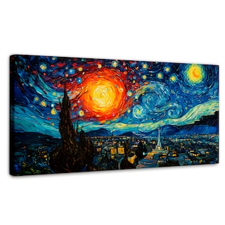 Foto 1 | Foto 1 | Cuadro Decorativo Canvas Cielo De Van Gogh 120x60