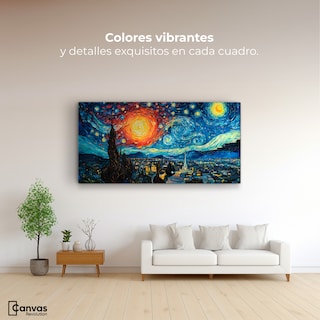 Foto 2 | Foto 2 | Cuadro Decorativo Canvas Cielo De Van Gogh 120x60