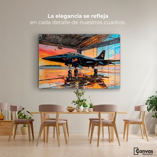 Foto 2 | Foto 2 | Cuadro Decorativo Canvas Base Aérea Ocaso 90x60
