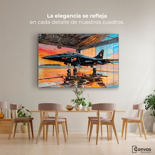 Foto 3 | Foto 3 | Cuadro Decorativo Canvas Base Aérea Ocaso 90x60