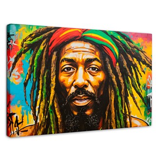 Foto 1 | Foto 1 | Cuadro Decorativo Canvas Fusión Urbana Rasta 90x60