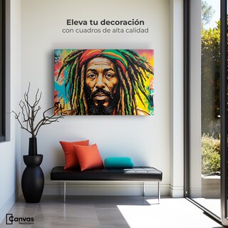 Foto 3 | Foto 3 | Cuadro Decorativo Canvas Fusión Urbana Rasta 90x60