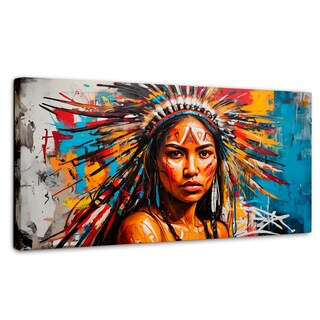 Foto 1 | Foto 1 | Cuadro Decorativo Canvas Nativo Colorido 140x70