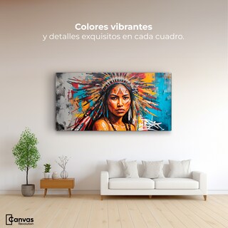 Foto 2 | Foto 2 | Cuadro Decorativo Canvas Nativo Colorido 140x70