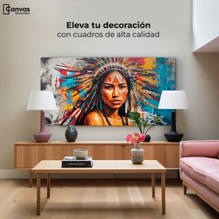 Foto 3 | Foto 3 | Cuadro Decorativo Canvas Nativo Colorido 140x70