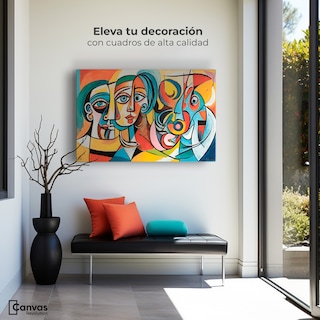 Foto 3 | Foto 3 | Cuadro Decorativo Canvas Rostros Modernos 90x60