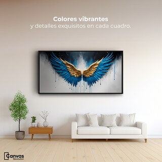 Foto 2 | Foto 2 | Cuadro Decorativo Marco Flotante Vuelo Celestial 120x60 Marco Negro