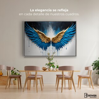 Foto 2 | Foto 2 | Cuadro Decorativo Marco Flotante Vuelo Celestial 90x60 Marco Plateado