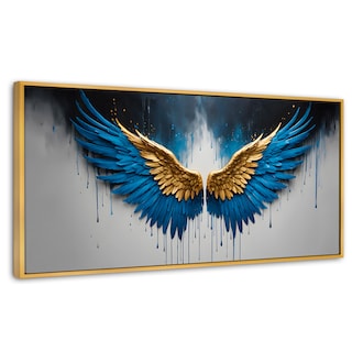 Foto 1 | Foto 1 | Cuadro Decorativo Marco Flotante Vuelo Celestial 120x60 Marco Dorado