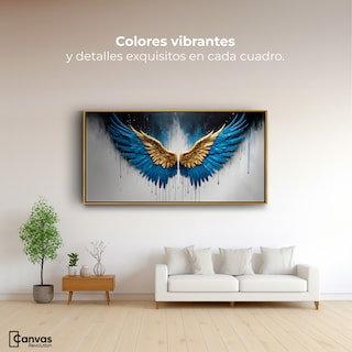 Foto 2 | Foto 2 | Cuadro Decorativo Marco Flotante Vuelo Celestial 120x60 Marco Dorado