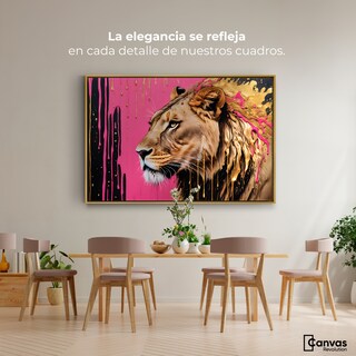 Foto 2 | Foto 2 | Cuadro Decorativo Marco Flotante Melena Majestuosa 90x60 Marco Dorado