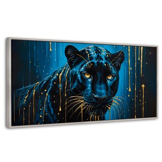 Foto 1 | Foto 1 | Cuadro Decorativo Marco Flotante Mirada Nocturna 120x60 Marco Plateado